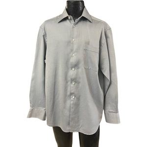 Canali Authentic Italian made 100% Cotton Shirt 16.5 Collar